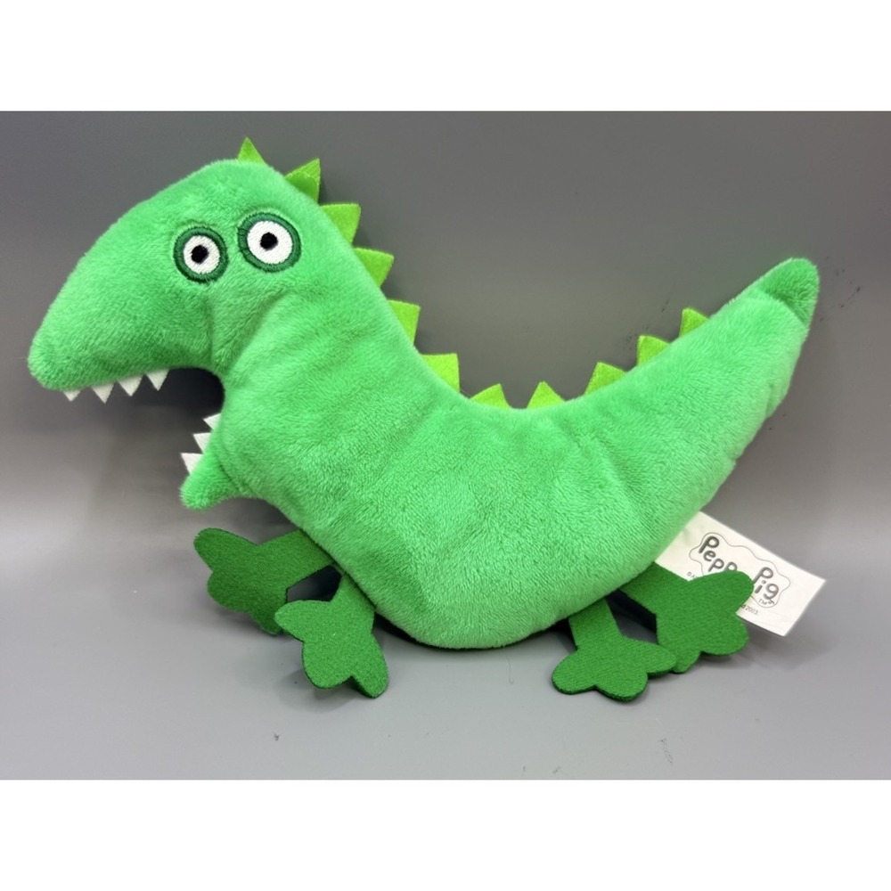Peppa Pig Plush Green Mr. Dinosaur Brother George Flat  7 in Toy